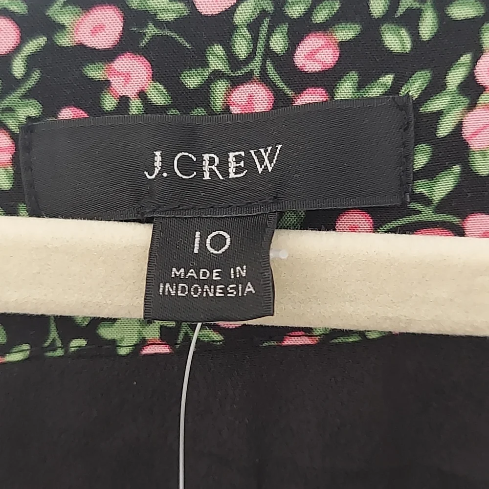 J.Crew Smocked Short Sleeve Floral Midi Dress 10 - Picture 5 of 11